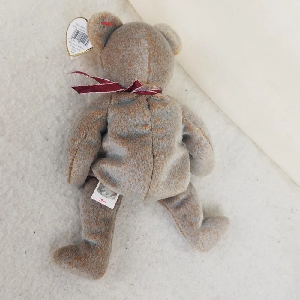 Ty Beanie‎ Baby SIGNATURE BEAR 1999 tan red heart nwt